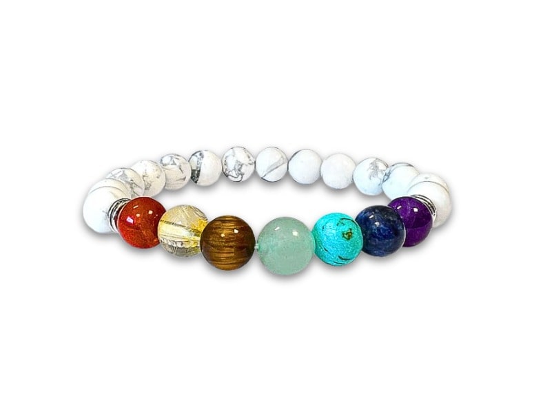 Howlite 7 Chakras Beads-8mm